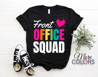 Retro Front Office Dream Team Schul Sekretärin Front Office T-Shirt, Büro Assistentin, Front Office Lady, Front Office Squad Crew,