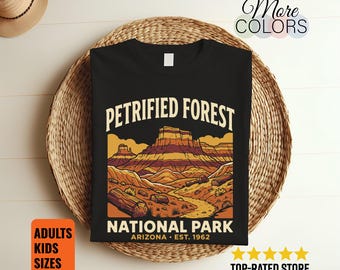 Petrified Forest National Park Arizona Retro Graphic T-Shirt