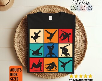 Hip Hop Break Dance T Shirt, Retro Vintage B Boy Graphic Tee, Street Dancer Gift, Urban Music Apparel, Dance Culture Unisex Shirt