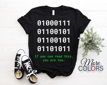 Codage de programmation si vous pouvez lire ce t-shirt amusant, développeur Web programmeurs développeurs de logiciels codeur cadeau, informatique nerd geek,