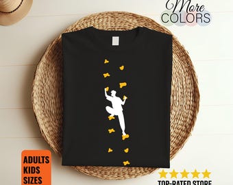 Camiseta de escalada en roca, para hombre, mujer y niño, ideal para actividades al aire libre, entrenamiento deportivo, ropa de gimnasio, regalo para escaladores.