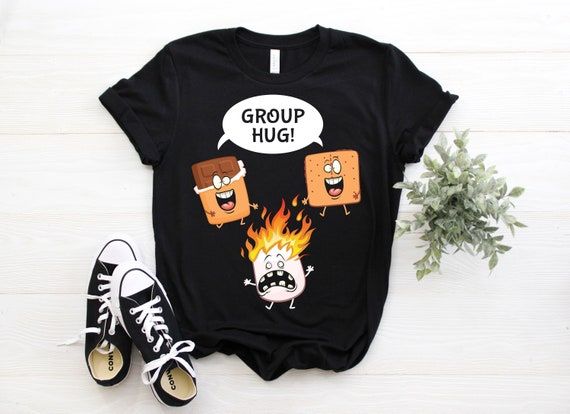 Group Hug Smores T-Shirt Chocolate Marshmallow Camping Tee Group Hug Smores T-Shirt Chocolate Marshmallow Camping Tee