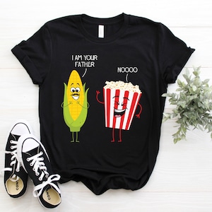 Popcorn Vintage Retro Funny Popcorn Lovers Gift T-Shirt, Film Fans Tee, Go To Movie Theatre Tshirt, Eat Pop Corn, Cinema, Birthday Present,