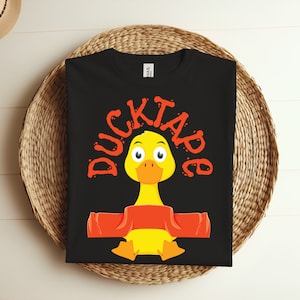 Camiseta divertida con diseño de pato Ducktape, regalo para amantes de los patos, lindo y adorable gráfico de pato, atuendo de granja, regalo de cumpleaños, regalo para amigos y familiares, camiseta