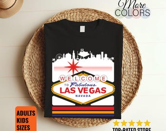 Las Vegas Nevada T-Shirt Vintage Vegas Tee Retro Travel Souvenir Sin City Gift Casino Desert Vacation Graphic Apparel