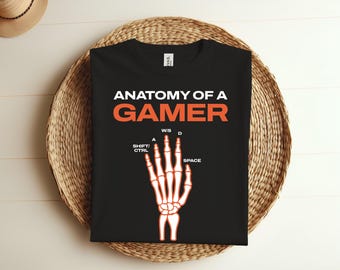 Anatomy Of A Gamer Skeleton Hand Funny Men Boys Kids Teens T-Shirt, Gamer Shirts Video Gaming Boys Men Girl Kids Gift Funny Gamers Shirt,