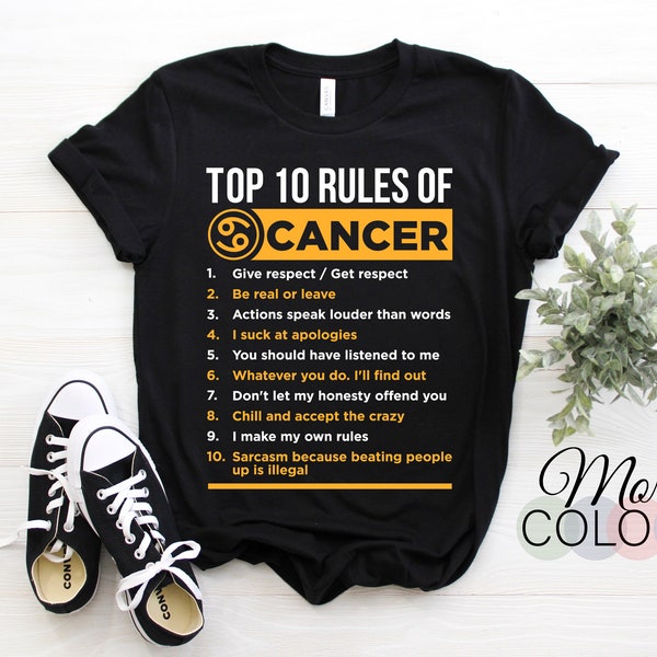 Cancer Zodiac Facts Traits Horoscope Astrological Sign T-Shirt, Born June 21 to July 22, Gifts for Family, Birthday Christmas Present Tees,