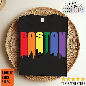 Boston rainbow unisex t-shirt, boston shirt, boston, boston tee, boston tshirt, boston t-shirt, boston t shirt, boston gift