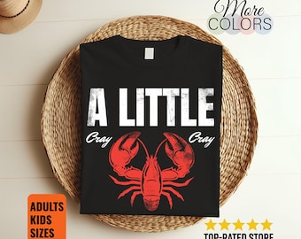 Crawfish Boil Shirt for Kids, Little Cray Louisiana Tee, Funny Boys Girls Seafood Festival T-Shirt, Cajun Food Lover Gift Top