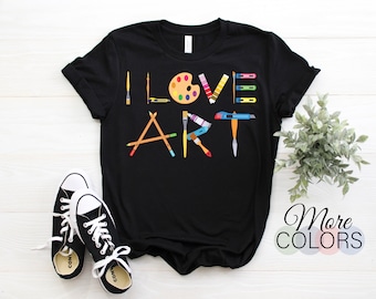 I love art t shirt Clearance