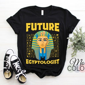 Future Egyptologist Ancient Egypt Egyptian Culture Pharaohs Mask Pyramid T-Shirt, Archaeology Day Present, Hieroglyphics History Lover Gift,