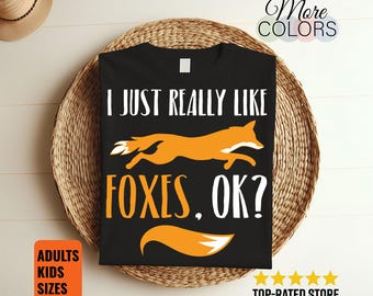 Fox Shirt, Foxes T Shirt, Fox shirts, Fox Birthday Present, Foxes Gift, Fox Gift, Fox Clothing, Fox Tee, Cute Fox Shirt, Funny Fox Shirt,