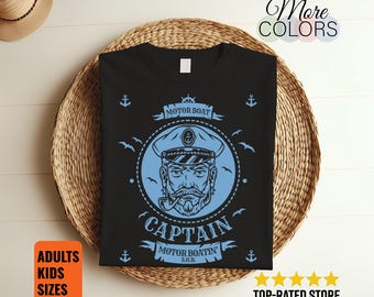 Funny Boat Captain T-Shirt, Sailing Gifts for Men, Motor Boat Captain Tee, Pontoon Boating Humor Shirt, Lake Life Boater Gift Top
