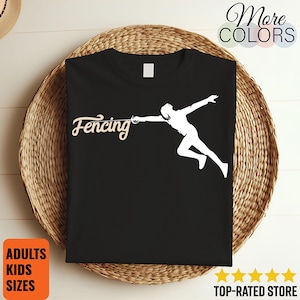 Fencing Sport Epee Foil Saber Lover Fencer Gift T-Shirt, Funny Practice Garde Pret Allez Alley, Coach, Masks Swords, Birthday Present Shirts