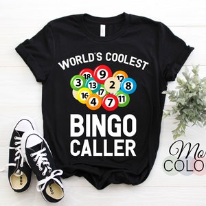 World&#39;s Coolest Bingo Caller T-Shirt, Bingo Shirt, Funny Bingo Shirt, Bingo Gift, Bingo Vintage, Bingo TShirt, Bingo Tee, I Love Bingo,
