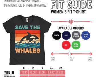 Save the Whales T-shirt, Retro Vintage Orca, Killer Whale