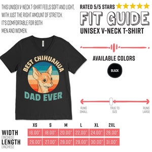 Best Chihuahua Dad Ever Vintage Cute T-Shirt, Chiwawa Dog Owner Gift, Funny Pet Puppy T Shirts, Birthday Christmas Costume, Father's Day, image 4