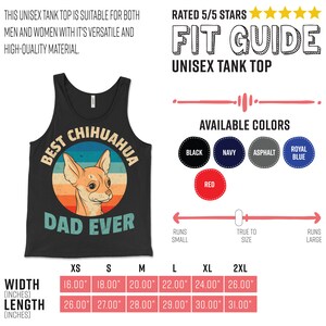 Best Chihuahua Dad Ever Vintage Cute T-Shirt, Chiwawa Dog Owner Gift, Funny Pet Puppy T Shirts, Birthday Christmas Costume, Father's Day, image 6