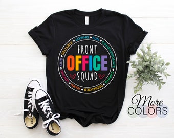 Retro Front Office Dream Team Schul Sekretärin Front Office T-Shirt, Büro Assistentin, Front Office Lady, Front Office Squad Crew,