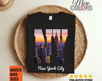 New York T-Shirt, NYC Skyline Tee, Big Apple City Shirt, New York Travel Top, Urban Streetwear Tee, NY Lover Gift, New York City Graphic Tee