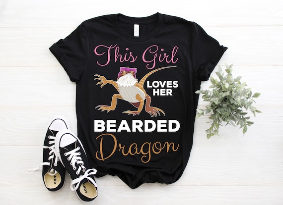 Just A Girl Who Loves Her Bearded Dragon Gift T-shirt, Reptile Lizard Lover, Cute Bearded Dragons, Pogona Owner Tee, Reptiles Lizards Shirts