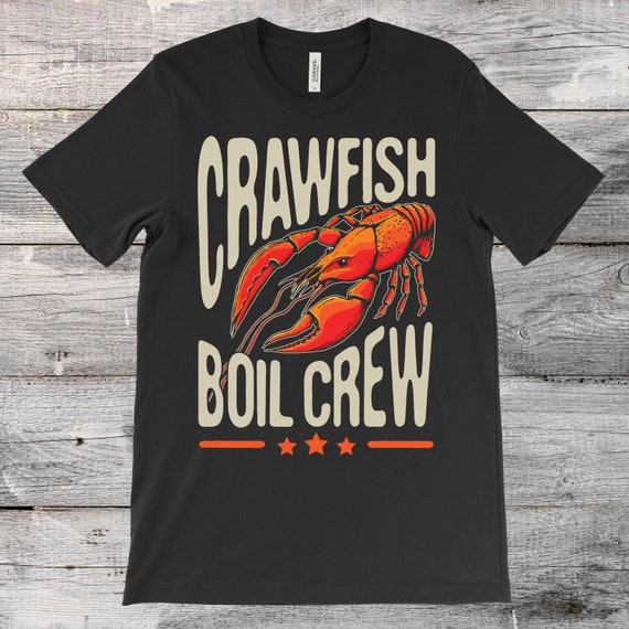 Crawfish Boil Crew Vintage T-shirt, Funny Crawfish Pun Gift, Cooking Seafood  Pot Chef, Fishing Fisherman Present, Mothers Day Fathers Day, 