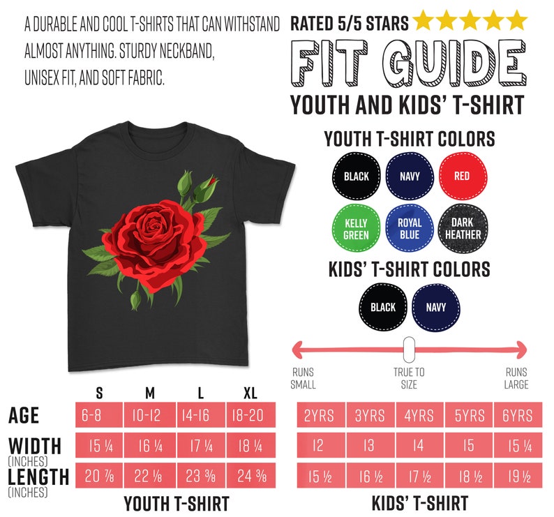Single Red Roses Flower Of Cute Red Roses Flower Gardening T-Shirt, Gift Who Loves Pretty Floral Designs, Valentine's Day Birthday Present, image 4