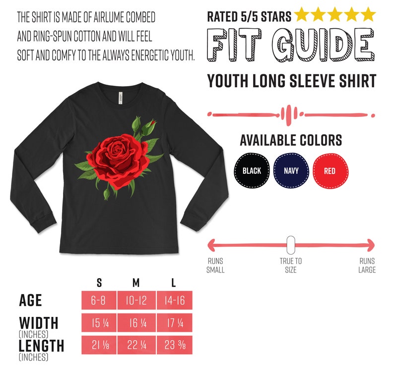 Single Red Roses Flower Of Cute Red Roses Flower Gardening T-Shirt, Gift Who Loves Pretty Floral Designs, Valentine's Day Birthday Present, image 6