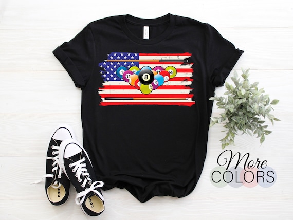 Billiard Shirt - Awesome Billiard Snooker Near Me America Flag