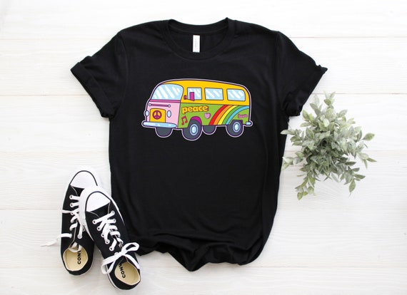 Hippie Peace Shirt Vintage Retro Costume Hippy Soul Gift Music Festival Rainbow Tie Dye Tank Crop Top Birthday Present Travel Camping Etsy Canada