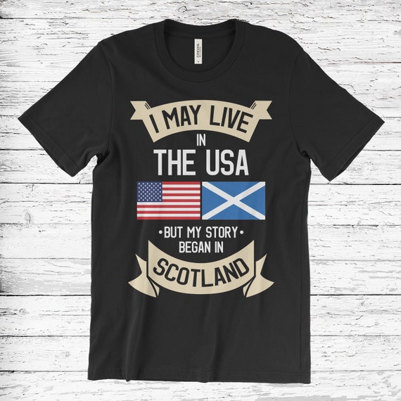 Vintage Scotland America T-Shirt Scottish American Flag Vintage Scotland America T-Shirt Scottish American Flag