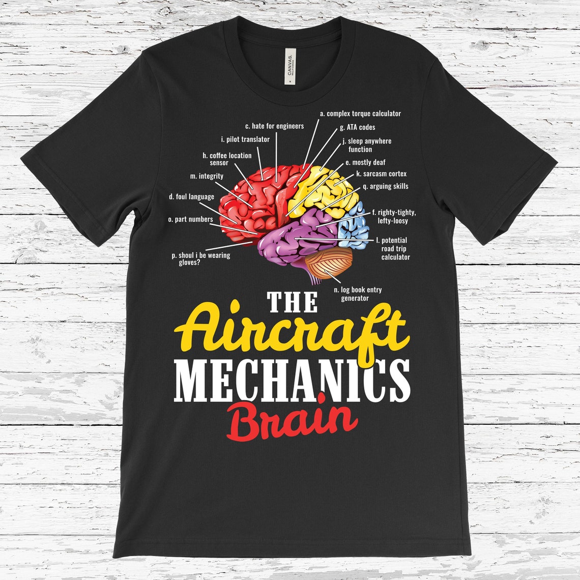 Pilot Airplane Mechanic Brain Funny T-Shirt Aviation Shirts | Etsy