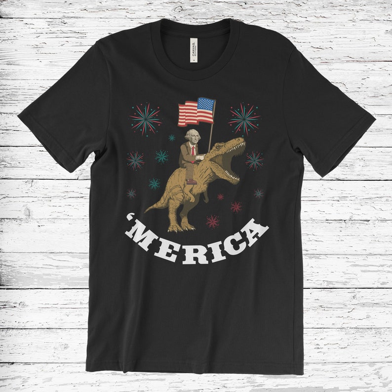 george washington on a dinosaur