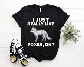 Fox Shirt, Foxes T Shirt, Fox shirts, Fox Birthday Present, Foxes Gift, Fox Gift, Fox Clothing, Fox Tee, Cute Fox Shirt, Funny Fox Shirt,
