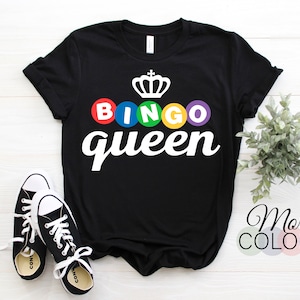 Bingo Queen Women&#39;s  T-Shirt, Bingo Shirt, Bingo Gift, bingo Vintage Shirt, Bingo TShirt, Bingo Tee, Bingo Lover, Bingo Player, I love Bingo