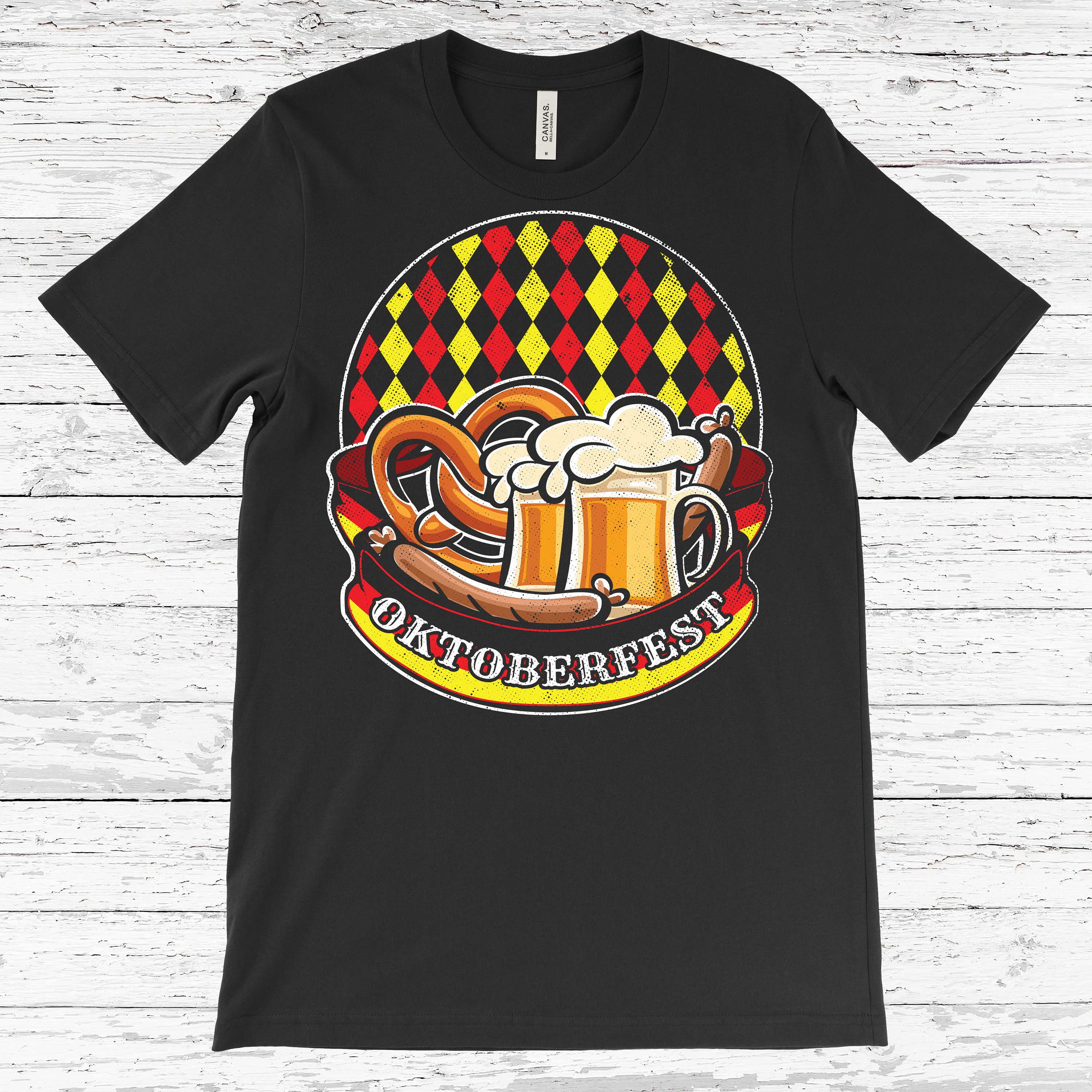 Discover Oktoberfest Sausage Pretzel Beer Vintage Retro T-Shirt