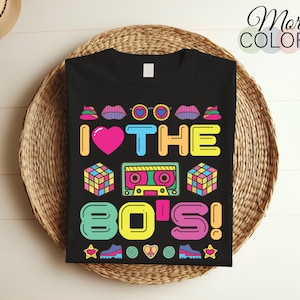 80s Vibe T-Shirt, 1980 Party Costume, 80s Shirt, 80 Music Party Apparel, 80s Theme Party TShirt, 80s Clothing, Throwback 80s Gifts Shirt,