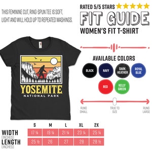 Yosemite National Park US T-Shirt, Bigfoot Sasquatch Yeti USA California Parks Lover Gift, Camping Hiking Travel Souvenirs, Birthday Present image 3