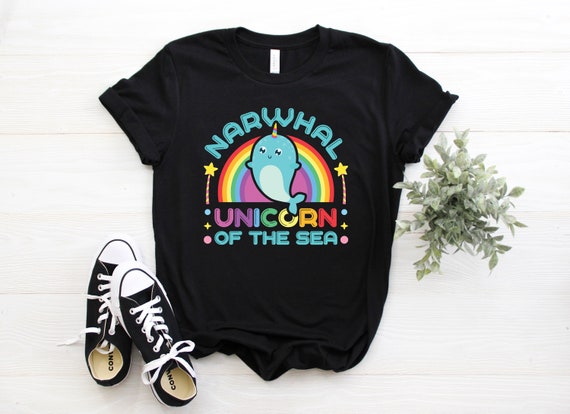 Cute Girls Shirts - Unicorn Of The Sea Narwhal T Shirt Cute Girls Shirts - Unicorn Of The Sea Narwhal T Shirt