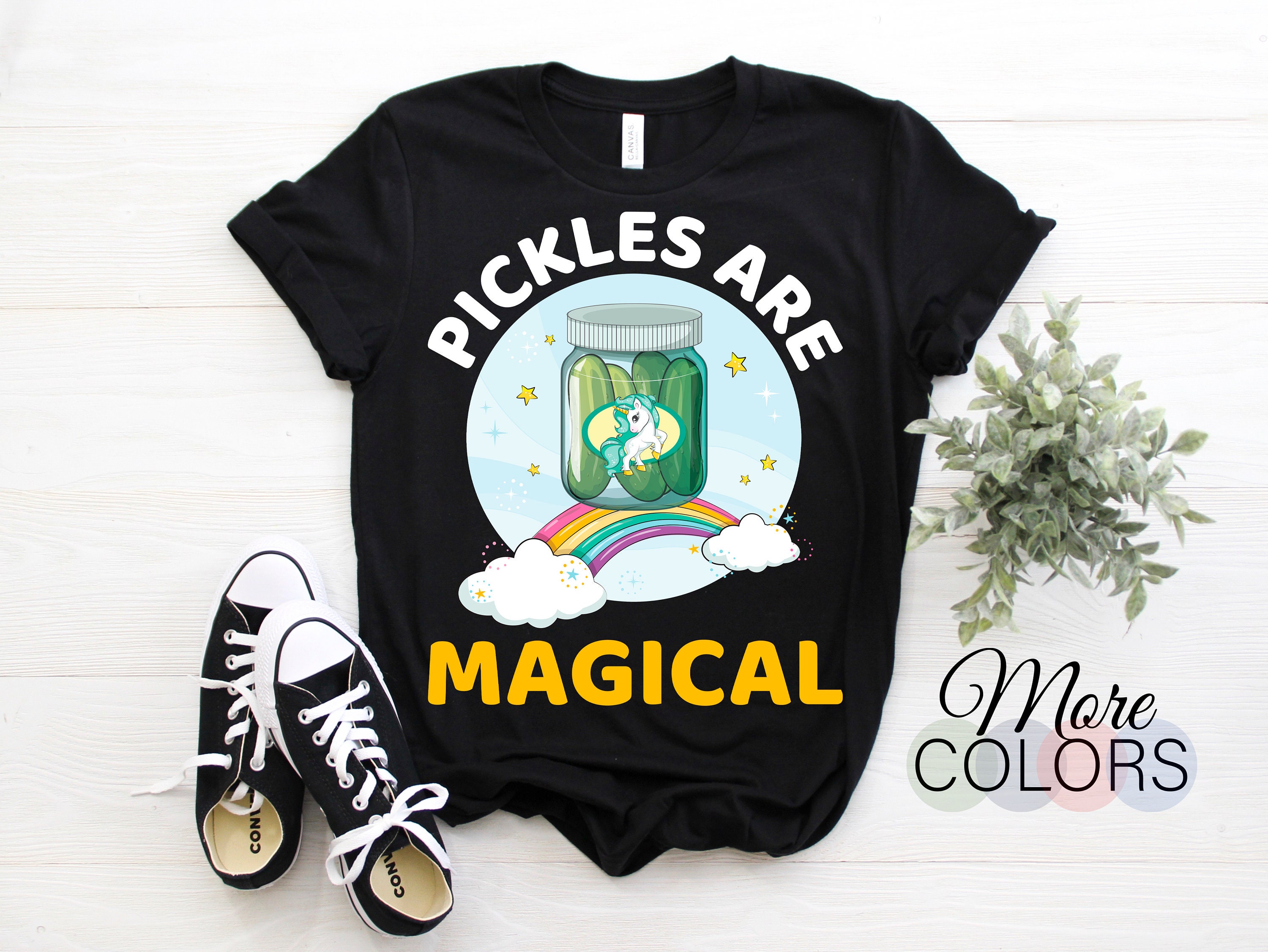 Pickles Are Magical Funny Unicorn Pickle Lover Tshirt Etsy