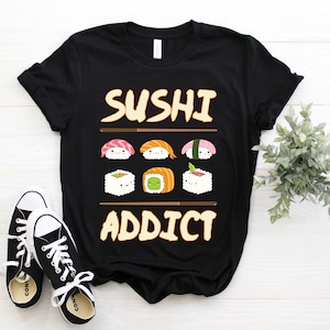 Sushi Lover Gift Sushi T-Shirt, Funny Sushi Roll Shirt, Kawaii T Shirts, Japanese Food, Sushi Birthday Party Present, Sushi Chef Itamae,