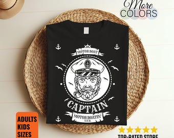 Funny Boat Captain T-Shirt, Sailing Gifts for Men, Motor Boat Captain Tee, Pontoon Boating Humor Shirt, Lake Life Boater Gift Top