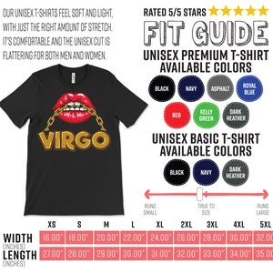 Virgo Girl Lips Horoscope Zodiac Astrological Sign Funny T-Shirt, Born On August 23 September 22 Gifts, Cool Virgo Birthday Present Tee image 2