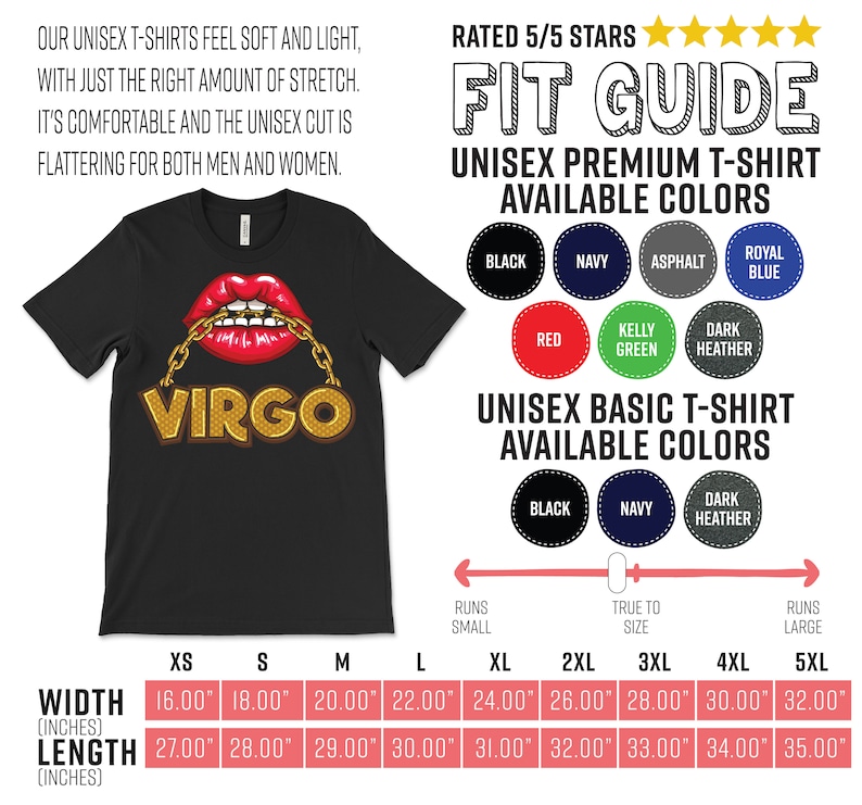 Virgo Girl Lips Horoscope Zodiac Astrological Sign Funny T-Shirt, Born On August 23 September 22 Gifts, Cool Virgo Birthday Present Tee image 2