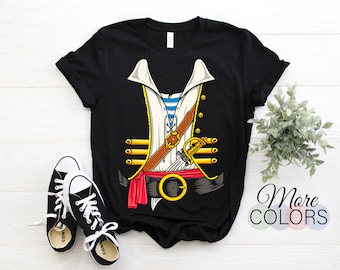 Pirate Buccaneer Costume Cruise Shirt Youth Kids Adults T-shirt, Funny Halloween Novelty Gift Costume, Birthday Party Captain Outfit Theme,