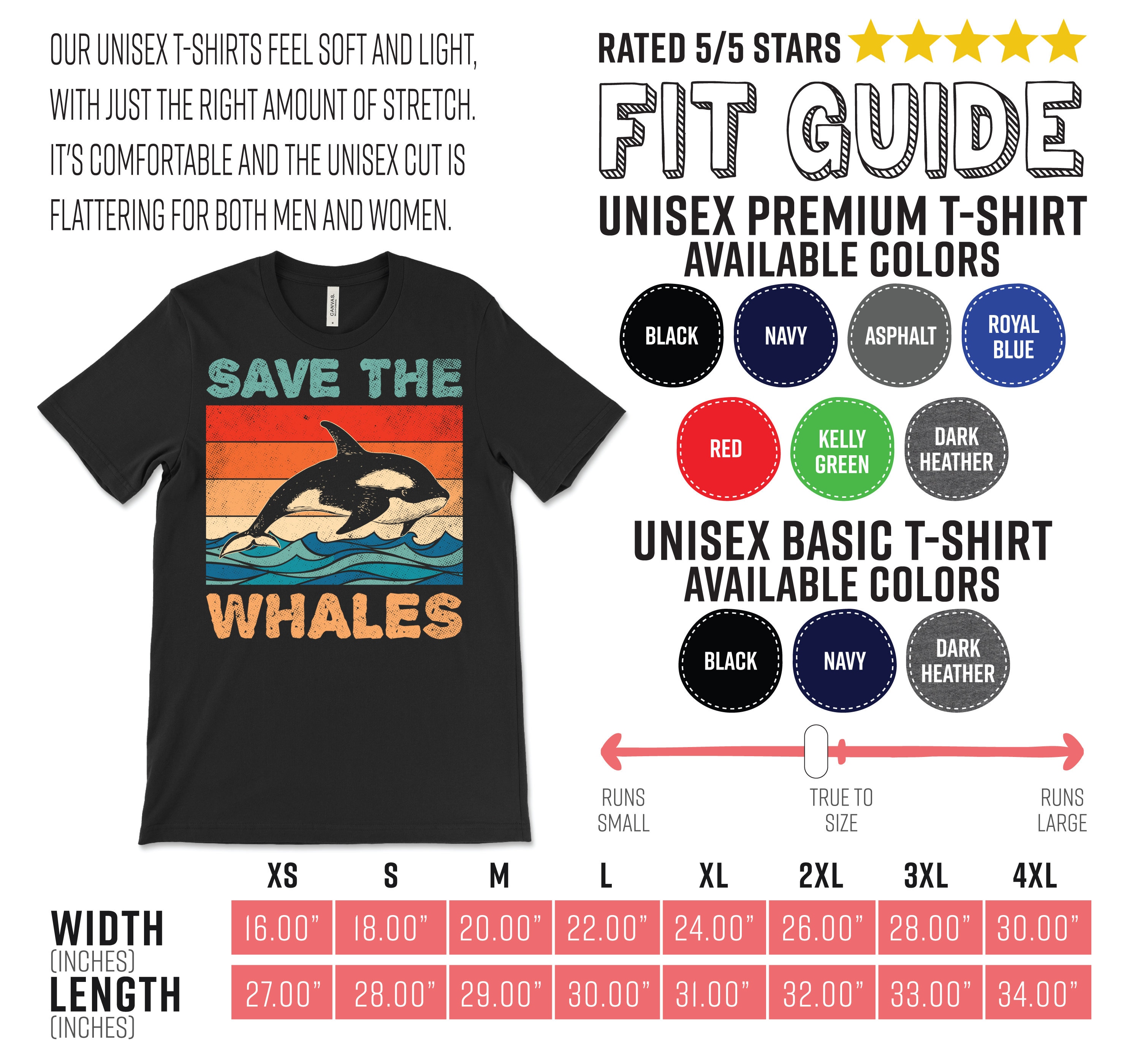 Save the Whales T-shirt, Retro Vintage Orca, Killer Whale, Climate ...