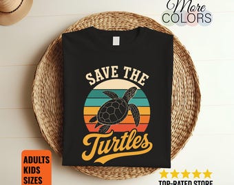 Save The Turtles T Shirt, Sea Turtle Lover Gift, Ocean Conservation Graphic Tee, Marine Wildlife Apparel, Eco Nature Unisex Shirt