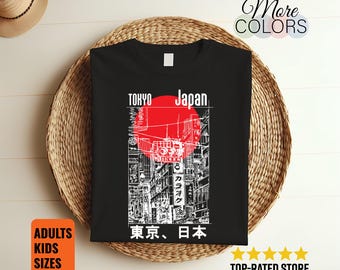 Tokyo Japan Tshirt Japanese City Graphic Tee Urban Streetwear Anime Travel Souvenir Culture Fashion Gift