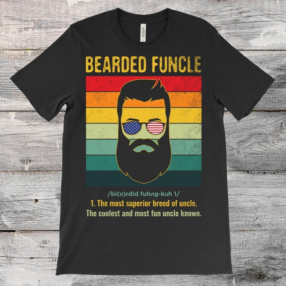 Mens Bearded Funcle Shirt Funny Bald Uncle Definition T-Shirt Mens Bearded Funcle Shirt Funny Bald Uncle Definition T-Shirt