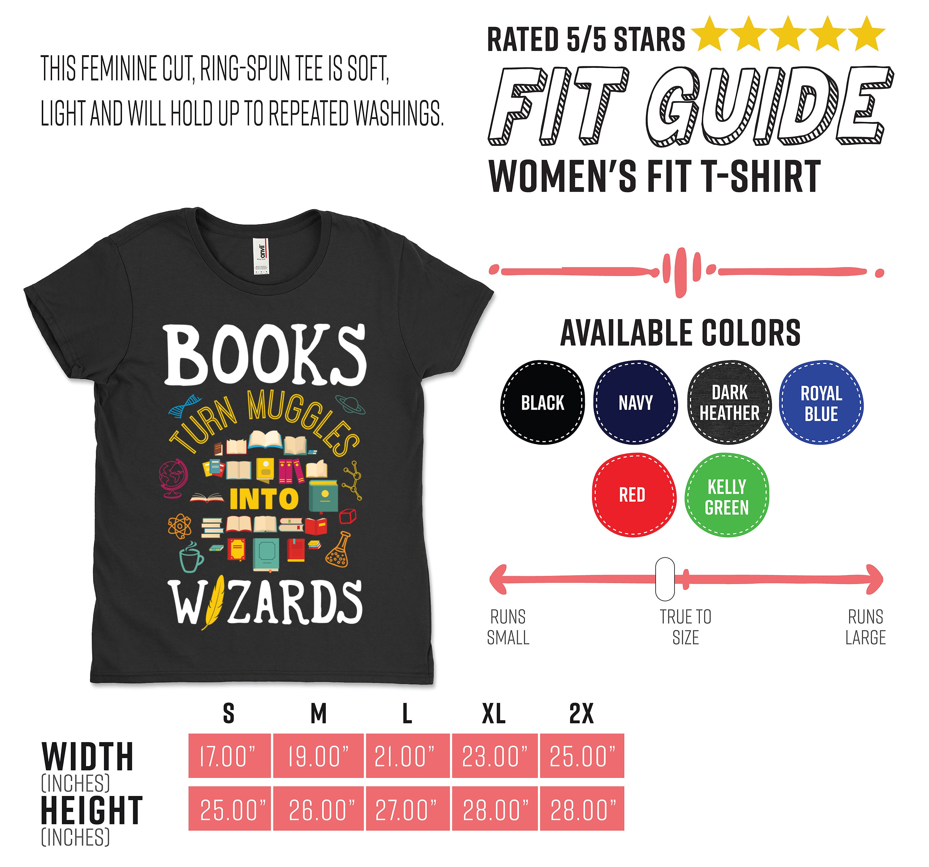 TIEEI Book Lover T-Shirt For Women – "Tell Me A Time..." Reading & Teacher Tee